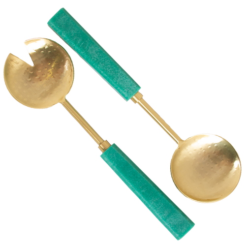 Salad Servers - Aqua