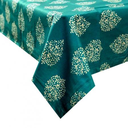 Avalon Teal Coated Tablecloth