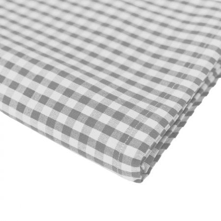 Grey Gingham Check Tablecloth