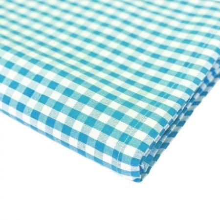 Turquoise Gingham Check Tablecloth