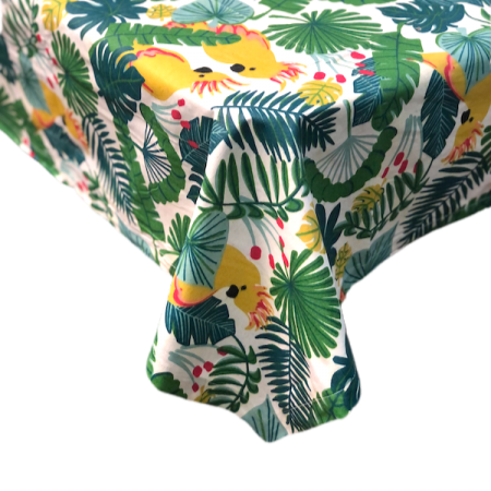 Jungle Print Coated Tablecloth