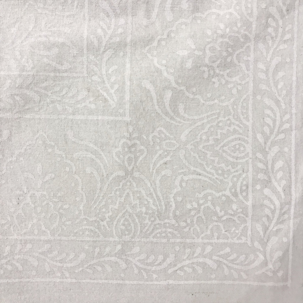 White On White Block Print Tablecloth – Calico House